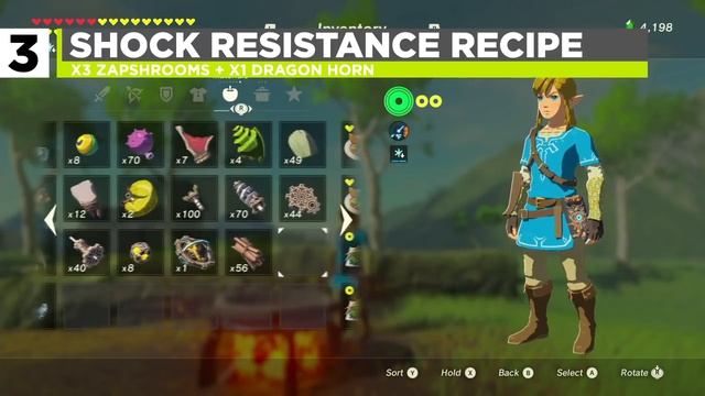 Zelda: Breath of the Wild - Best High-Level 30 Min. Heat/Cold/Shock/Fire Resistance Recipes смотреть онлайн