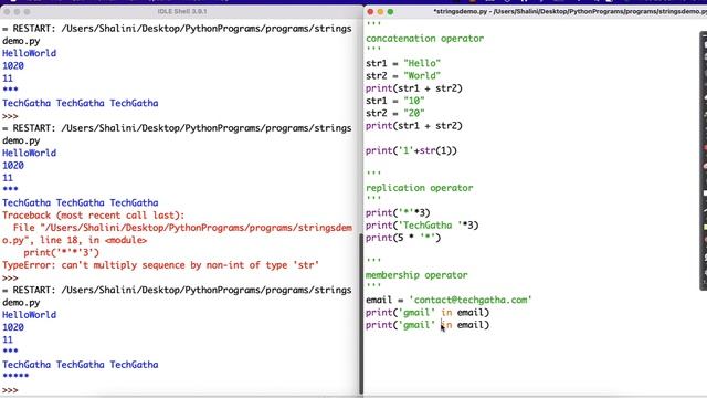 Python 34 - String Operators смотреть онлайн