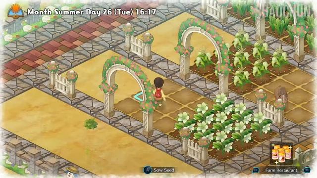 NEW UPDATE!! DORAEMON'S GADGET FARM RESTAURANT! Doraemon Story of Seasons смотреть онлайн