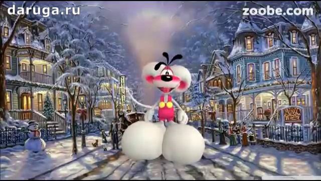 В красной шубе, с красным носом Дед фигачит по морозу...прикольные новогодние поздравления смотреть онлайн