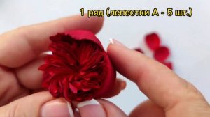 МК Роза из фоамирана пионовидная.