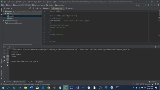 chatbot p4-using MySQL in python смотреть онлайн