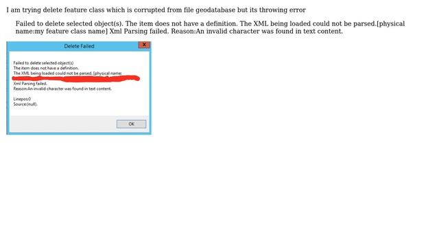 GIS: Unable to delete feature class from file geodatabase смотреть онлайн