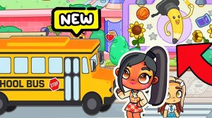 ОБНОВЛЕНИЕ - ШКОЛЬНЫЙ АВТОБУС И АЛЛЕЯ   В AVATAR WORLD !