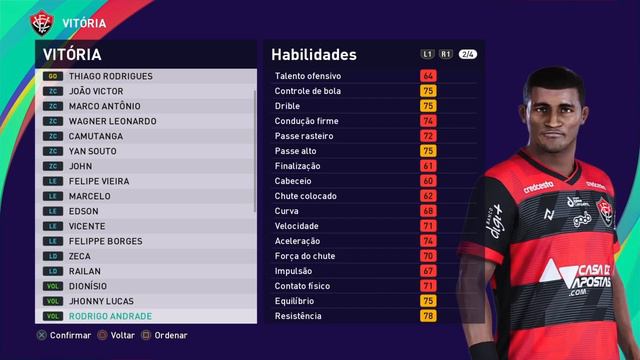 Vitória 100% atualizado PES 2021 смотреть онлайн