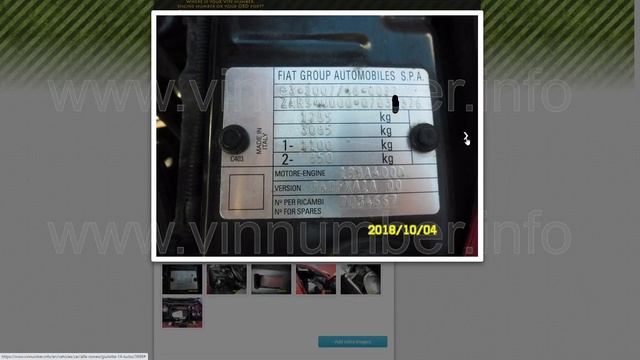 VIN & Engine Number Location On Alfa Romeo Giulietta 1.4 Turbo