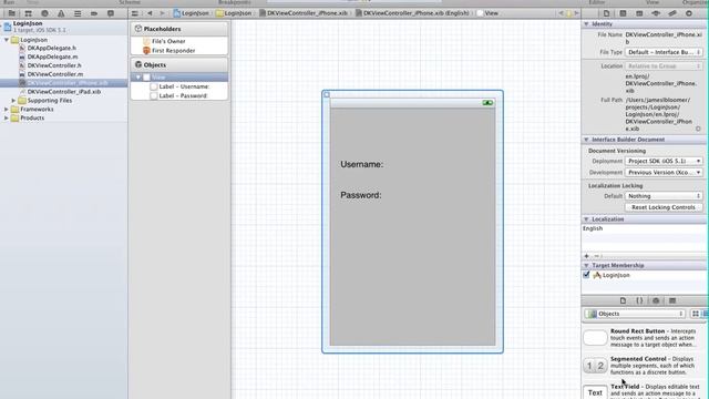 iOS Json Login: 2. Create the Login Screen смотреть онлайн