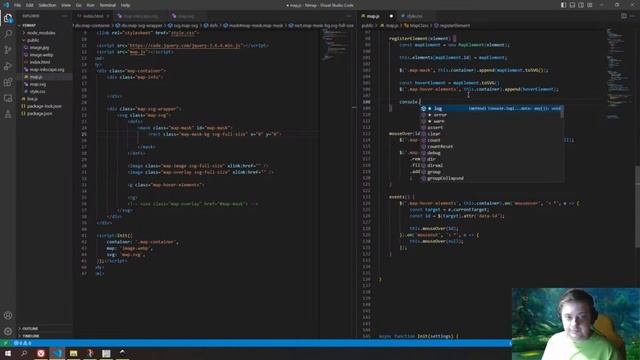 Интерактивная карта на Javascript: подсветка регионов и overlay | Часть 6 [Нарезка с мастеркласса] смотреть онлайн