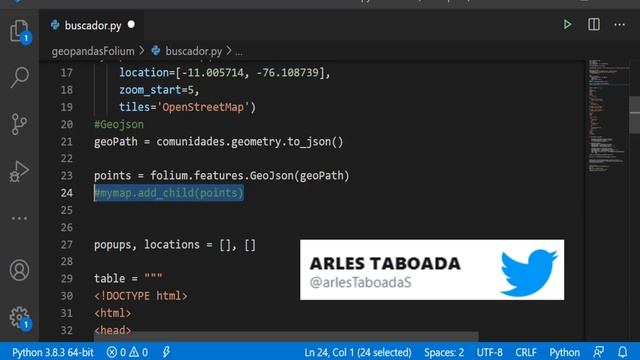 17. Python 3:Folium agregando un buscador al mapa || plugin Search смотреть онлайн