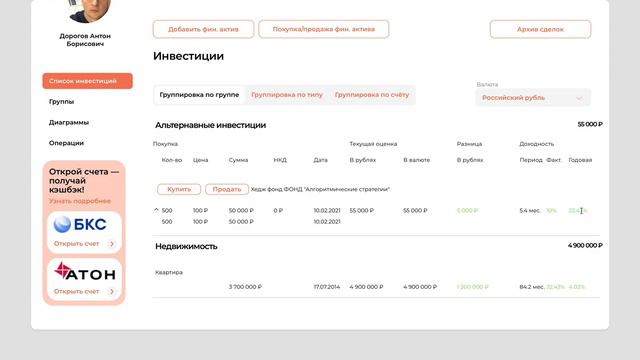 Список активов смотреть онлайн
