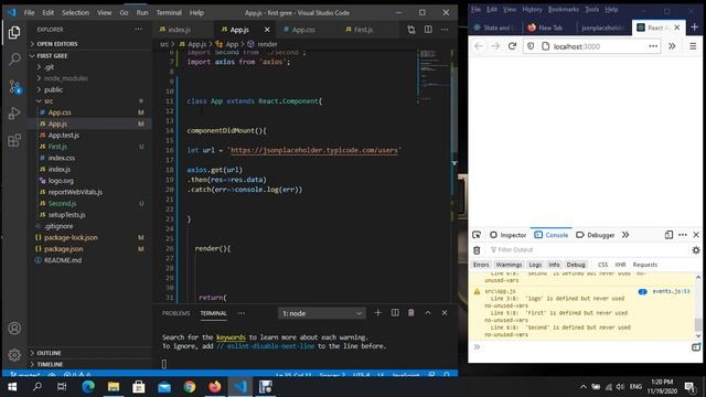 React from scratch #8 axios смотреть онлайн