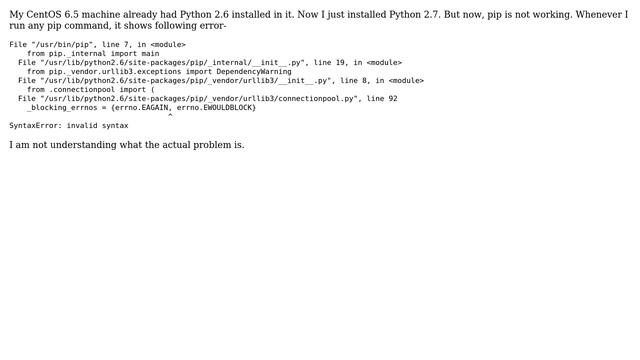 Unix & Linux: pip not working after installing another python version смотреть онлайн