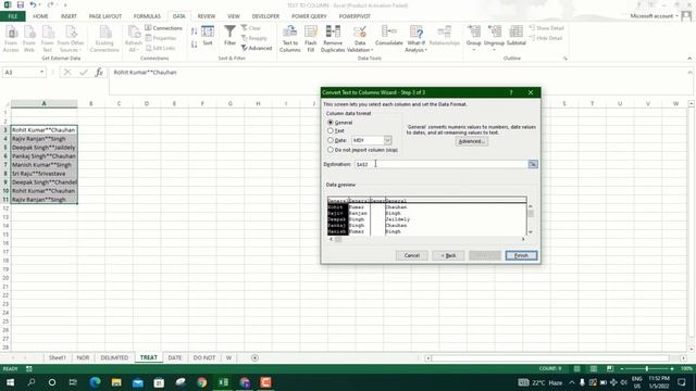 Text to Column in Excel 2022 | MyOnlineCode смотреть онлайн