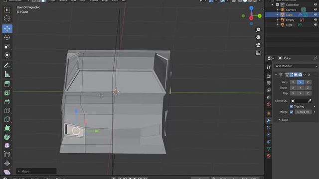 Blender 3D. Низкополигональная модель автомобиля. смотреть онлайн