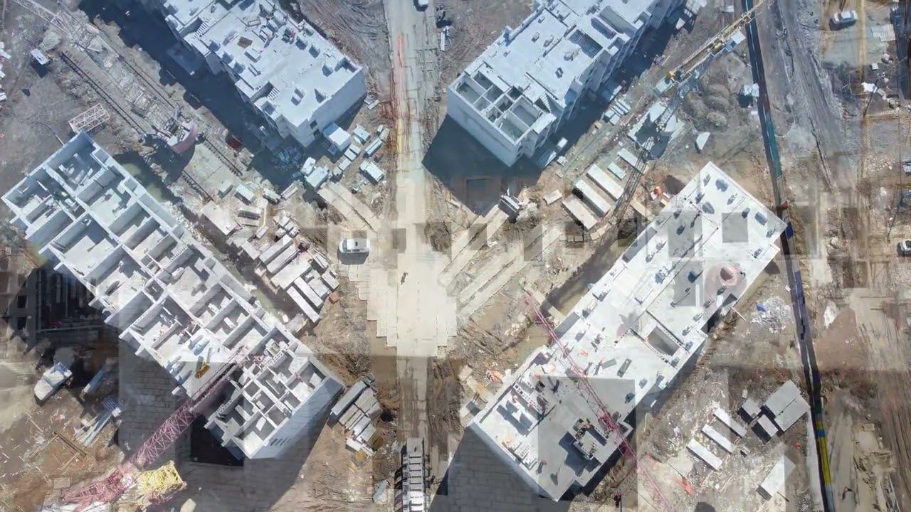 Ход строительства жилого комплекса "Белая аллея" (апрель 2022) смотреть онлайн