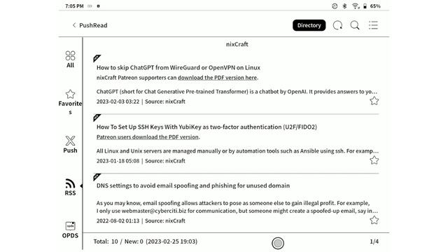 How To Add Custom RSS Feed URL Using PushRead On Onyx Boox Note Air - Eink Tablet