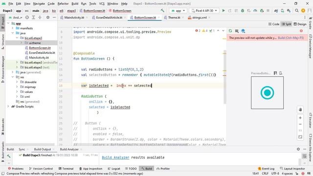 Formation JetPack Compose : Comment utiliser RadioButton sous JetPack Compose - Vidéo Tuto смотреть онлайн