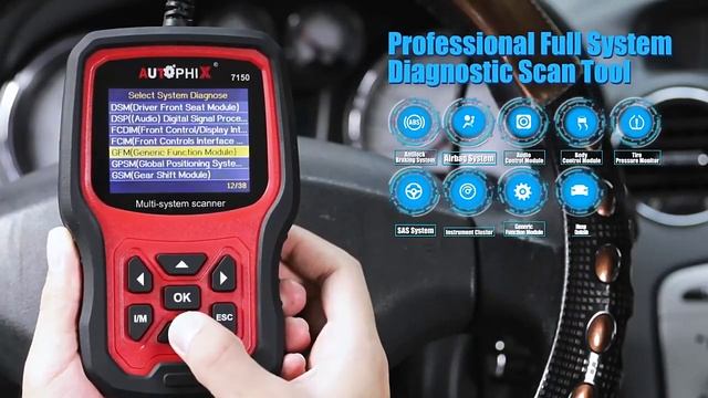 For Ford Autophix 7150 OBDII Scanner Automotive Diagnostic Tool