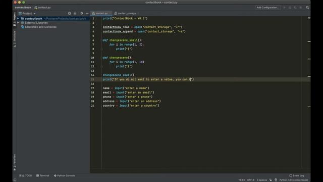 Contact Book in Python | Pt. 1 | Beginner Tutorials смотреть онлайн