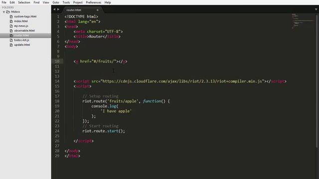 RiotJS. Маршрутизатор. смотреть онлайн