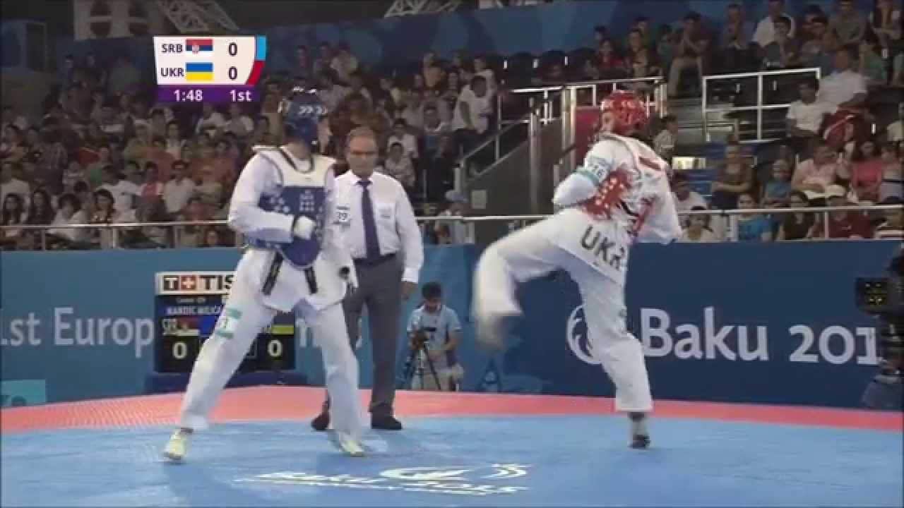 Taekwondo WTF. Baku 2015 European Games. Semifinal. W+67. Mandic-Konieva. смотреть онлайн