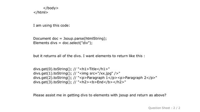 HTML : How can I get all div elements with jsoup? смотреть онлайн