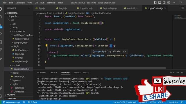 React Context API To Store Login Auth Token in Store For Components - React Groww App Replica смотреть онлайн