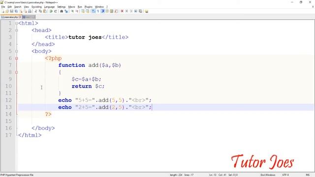 Passing Arguments In PHP Tamil смотреть онлайн