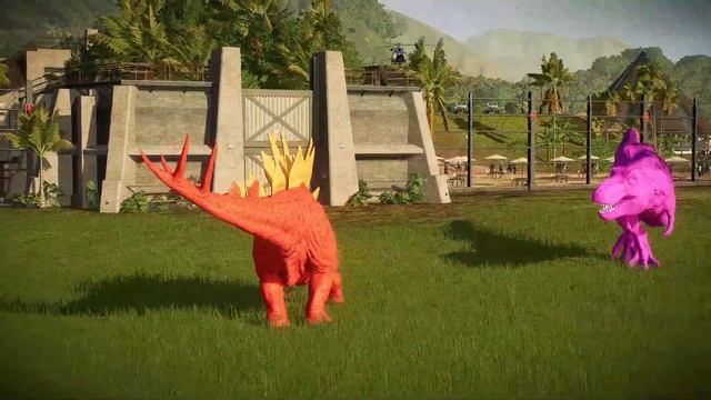 Jurassic World Evolution 2 - Tyrannosaurus Rex Color Pack Vs Herbivores Dinosaurs Fight , I-Rex смотреть онлайн