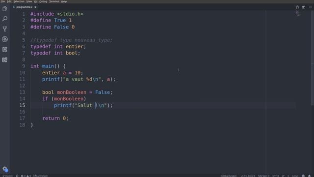 TUTO C - #12 Créer ses propres types de variables (typedef) смотреть онлайн