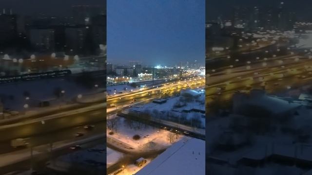 Огни ночной Москвы