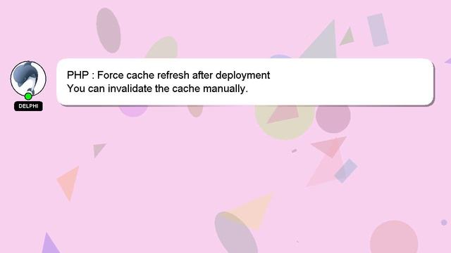 PHP : Force cache refresh after deployment смотреть онлайн