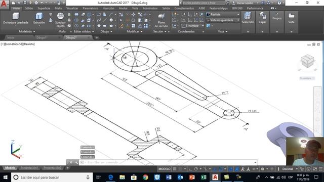 video tutorial Autocad 3d proyecto 822 смотреть онлайн