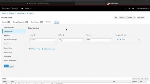 RHPAM/RHDM - Adding external maven dependencies to Decision Manager project on Business Central