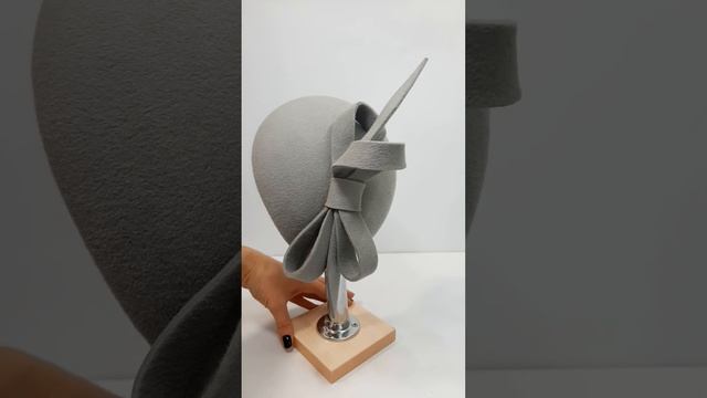 Женская фетровая шляпка с бантом | Felt women fascinator hat with bow смотреть онлайн