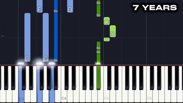 7 Years - Lucas Graham | EASY Piano Tutorial смотреть онлайн