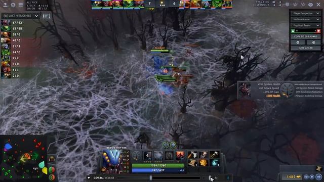 Аналитика игры RAMZES666 на Broodmother/Бруда на ластпик = 20 минут игра. смотреть онлайн