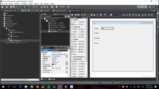 Java: Cómo usar Jtable con ArrayList смотреть онлайн