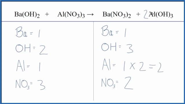 How to Balance Ba(OH)2 + Al(NO3)3 = Ba(NO3)2 + Al(OH)3 смотреть онлайн