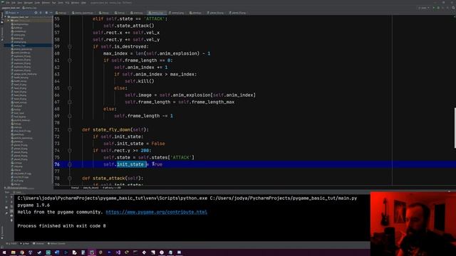 Pygame Tutorial (Basics) Galaga Style Game Part 21 - Finite State Machine For New Enemy смотреть онлайн