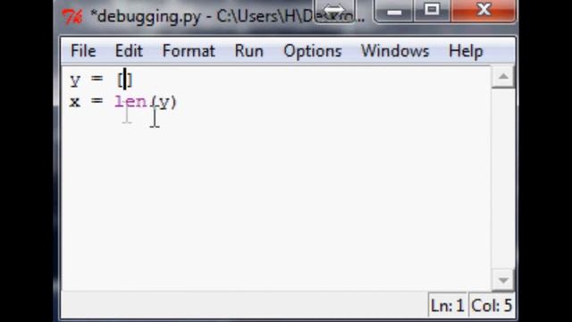 ZeroDivisionError: integer division or modulo by zero Python Debugging смотреть онлайн