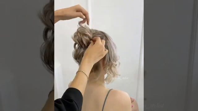 УРОК 7: Высокий пучок на каре. смотреть онлайн