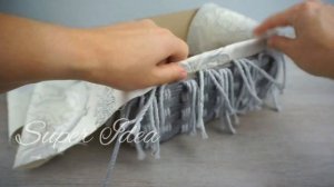 Невероятный результат из картонной коробки и веревки для макраме.