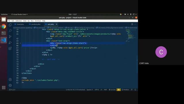 Fetch Cart Products And Checkout In PHP Ecommerce Project Hindi || CSRIT India || смотреть онлайн