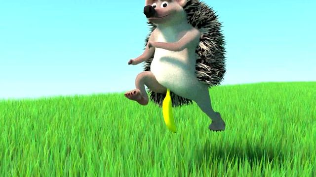Ёжик по травке бежит и хохочет.3D-Анимация.Короткометражка.