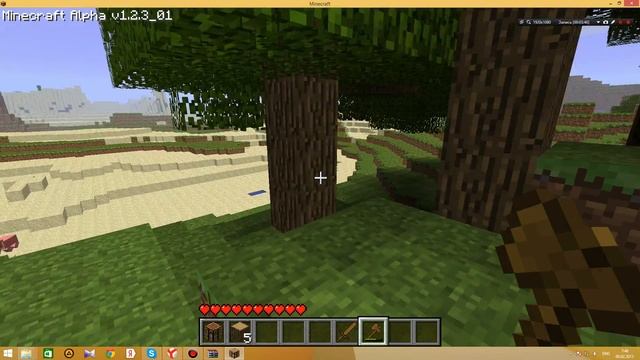 Minecraft выживание в версии Minecraft Alpha 1.2.3_01 смотреть онлайн