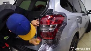 Тонирование фонарей полиуретановой 35% пленкой Never Scratch