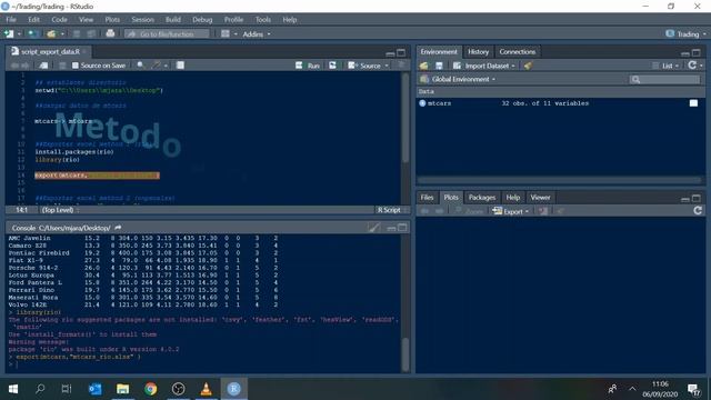 Introducción R Studio: exportar datos en formato Excel смотреть онлайн