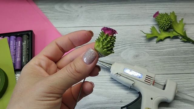 МК Брошь Чертополох. Очень неожиданно и максимально необычно! Изюминка для образа MC DIY