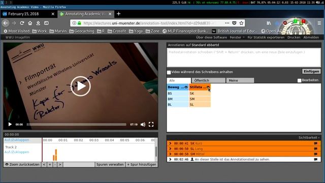 User Interaction - Opencast Annotation Tool Updates смотреть онлайн